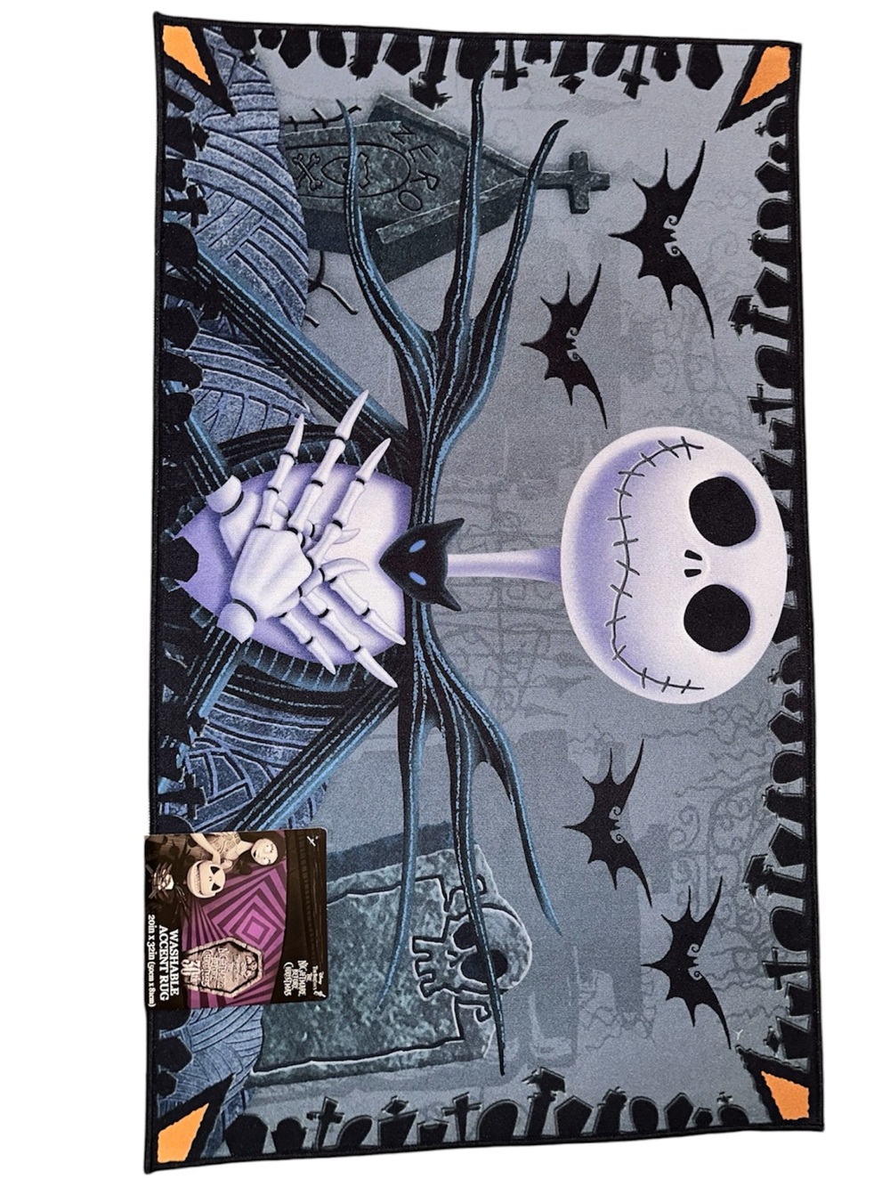 The Nightmare Before Christmas Jack Skellington accent rug - Gray & Black